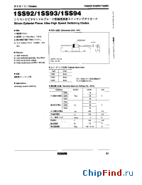 Datasheet 1SS93 manufacturer Rohm