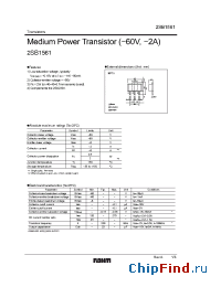 Datasheet 2SB1561 manufacturer Rohm