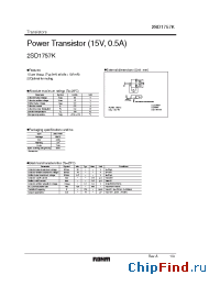 Datasheet 2SD1757K manufacturer Rohm
