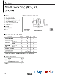 Datasheet 2SK2463 manufacturer Rohm