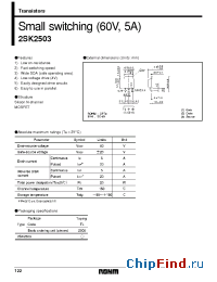 Datasheet 2SK2503 manufacturer Rohm