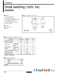 Datasheet 2SK2504 manufacturer Rohm