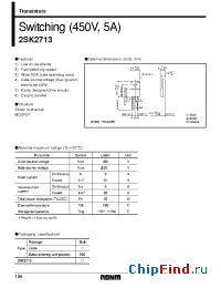 Datasheet 2SK2713 manufacturer Rohm
