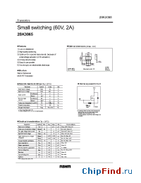 Datasheet 2SK3065 manufacturer Rohm