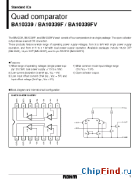 Datasheet BA10339 manufacturer Rohm