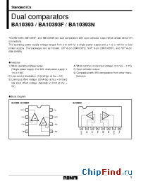 Datasheet BA10393 manufacturer Rohm