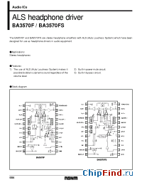 Datasheet BA3570F manufacturer Rohm