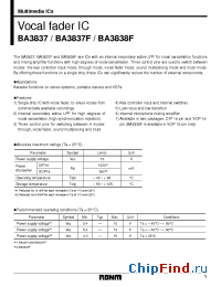 Datasheet BA3837 manufacturer Rohm