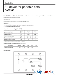 Datasheet BA3899 manufacturer Rohm