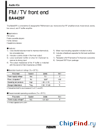 Datasheet BA4425F manufacturer Rohm