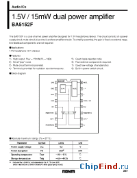 Datasheet BA5152F manufacturer Rohm