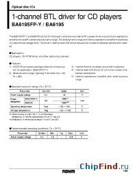 Datasheet BA6195FP-Y manufacturer Rohm