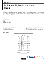 Datasheet BA6212 manufacturer Rohm