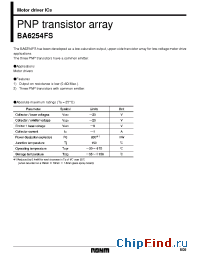 Datasheet BA6254FS manufacturer Rohm