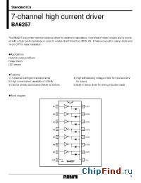 Datasheet BA6257 manufacturer Rohm