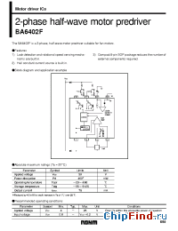 Datasheet BA6402 manufacturer Rohm