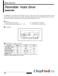 Datasheet BA6418 manufacturer Rohm