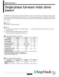 Datasheet BA6427 manufacturer Rohm