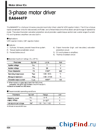 Datasheet BA6444 manufacturer Rohm
