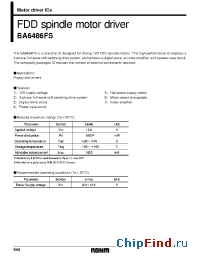 Datasheet BA6486 manufacturer Rohm