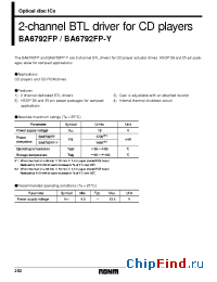 Datasheet BA6792FP-Y manufacturer Rohm