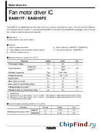 Datasheet BA6817 manufacturer Rohm