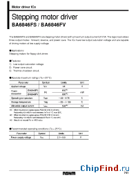 Datasheet BA6846FS manufacturer Rohm