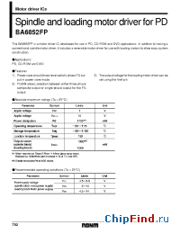 Datasheet BA6852FP manufacturer Rohm