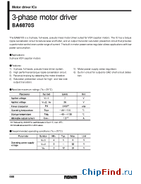 Datasheet BA6870FS manufacturer Rohm