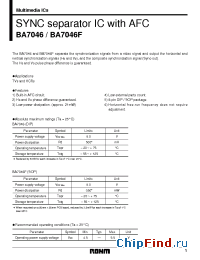 Datasheet BA7046F manufacturer Rohm