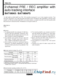 Datasheet BA7180 manufacturer Rohm