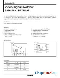 Datasheet BA7611 manufacturer Rohm