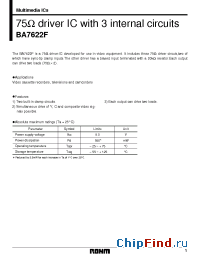 Datasheet BA7622F manufacturer Rohm