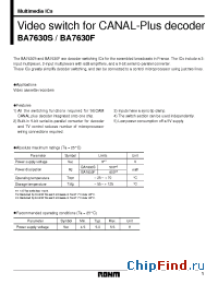 Datasheet BA7630S manufacturer Rohm