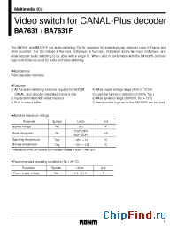 Datasheet BA7631 manufacturer Rohm