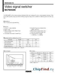 Datasheet BA7644 manufacturer Rohm