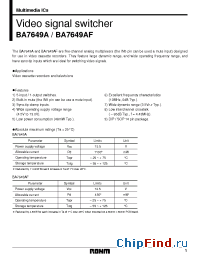 Datasheet BA7649 manufacturer Rohm