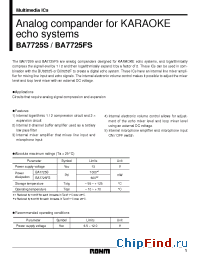 Datasheet BA7725FS manufacturer Rohm