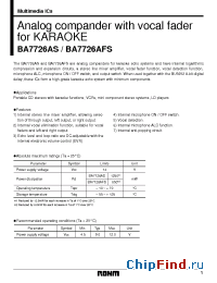 Datasheet BA7726AS manufacturer Rohm