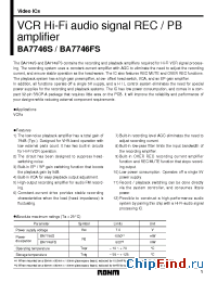 Datasheet BA7746 manufacturer Rohm