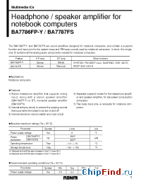 Datasheet BA7786FP-Y manufacturer Rohm