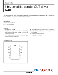 Datasheet BA829 manufacturer Rohm