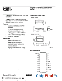 Datasheet BA9221F manufacturer Rohm