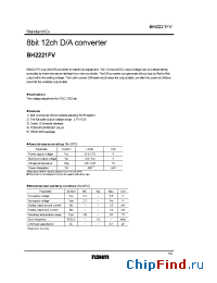 Datasheet BH2221FV manufacturer Rohm