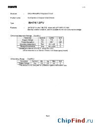 Datasheet BH7612FV manufacturer Rohm