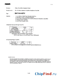 Datasheet BH7884EFV manufacturer Rohm