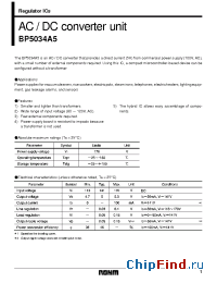 Datasheet BP5034A5 manufacturer Rohm