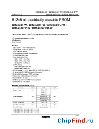 Datasheet BR24L04F-W manufacturer Rohm