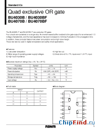 Datasheet BU4070B manufacturer Rohm