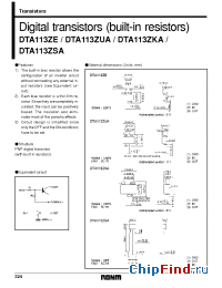 Datasheet DTA113ZE manufacturer Rohm